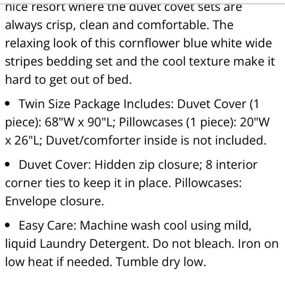 Striped Blue and White Comforter